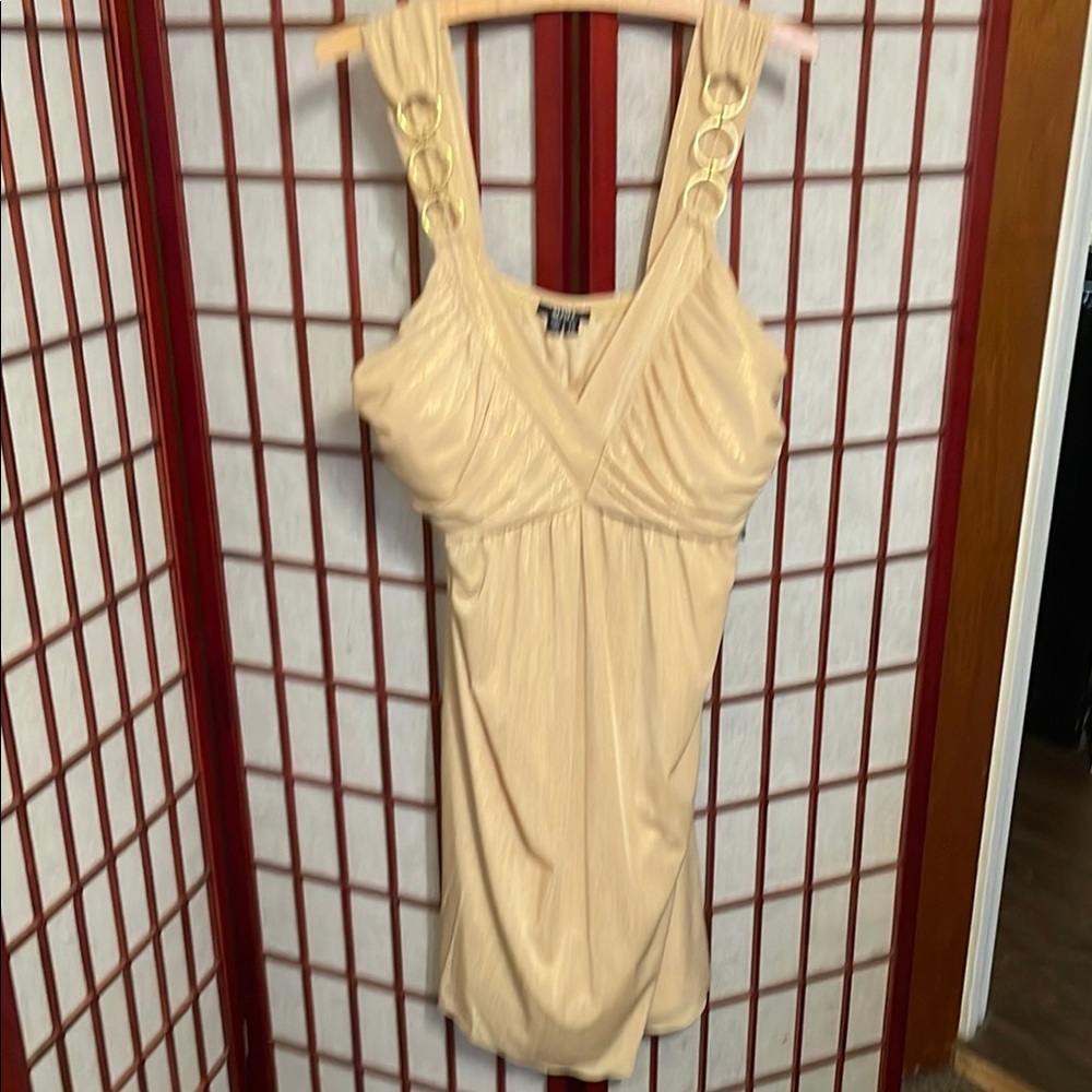 XOXO Elegant Gold Dress|Size 1X|NWT